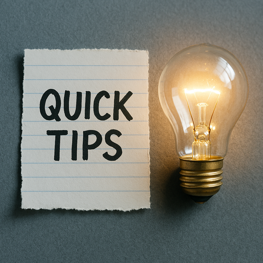 Image for Quick Tips